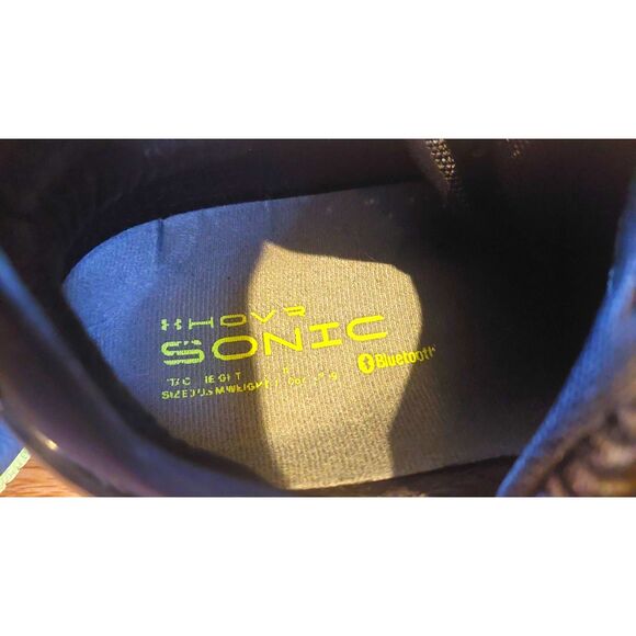 Under Armour HOVR Sonic 3 Running Shoes Mens 9 Black / Lime Green MapMyRun - Picture 4 of 8